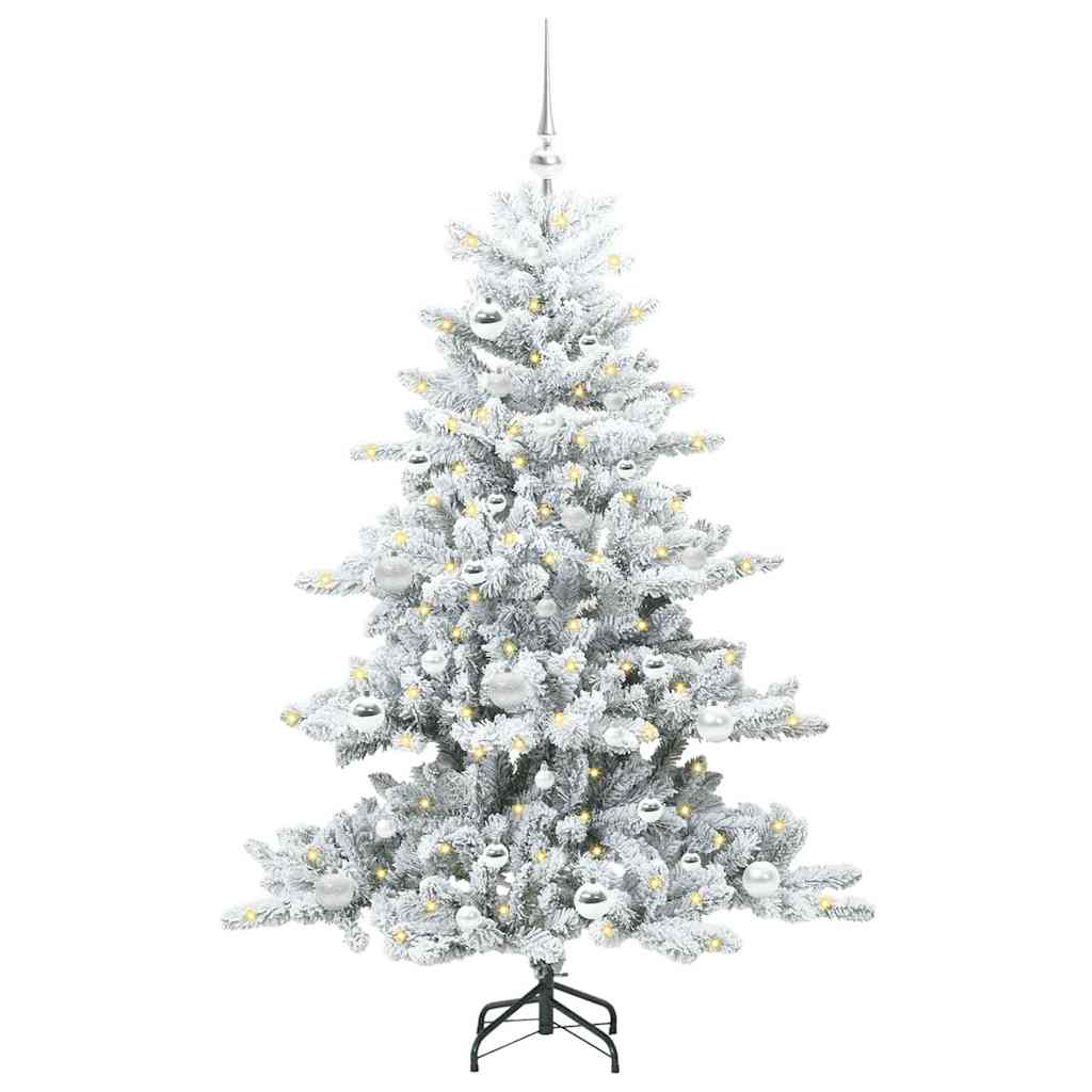 Albero di Natale Artificiale con Rami Pieghevoli Bianco 150 cm