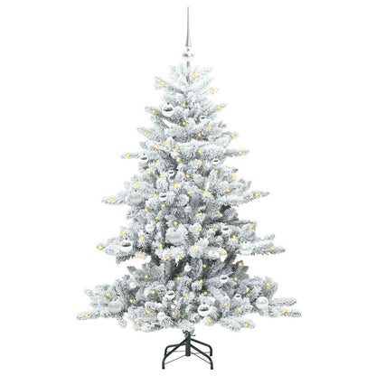 Albero di Natale Artificiale con Rami Pieghevoli Bianco 150 cm