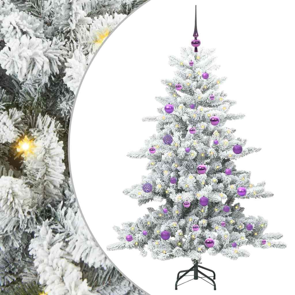 Albero di Natale Artificiale con Rami Pieghevoli Bianco 150 cm