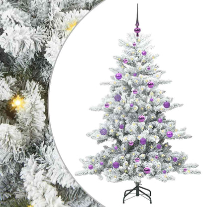 Albero di Natale Artificiale con Rami Pieghevoli Bianco 150 cm