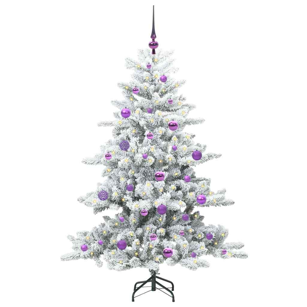 Albero di Natale Artificiale con Rami Pieghevoli Bianco 150 cm