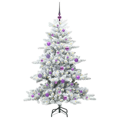 Albero di Natale Artificiale con Rami Pieghevoli Bianco 150 cm