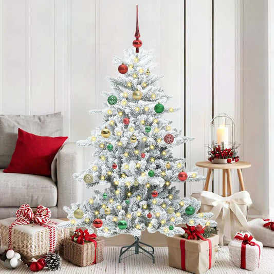 Albero di Natale Artificiale con Rami Pieghevoli Bianco 150 cm