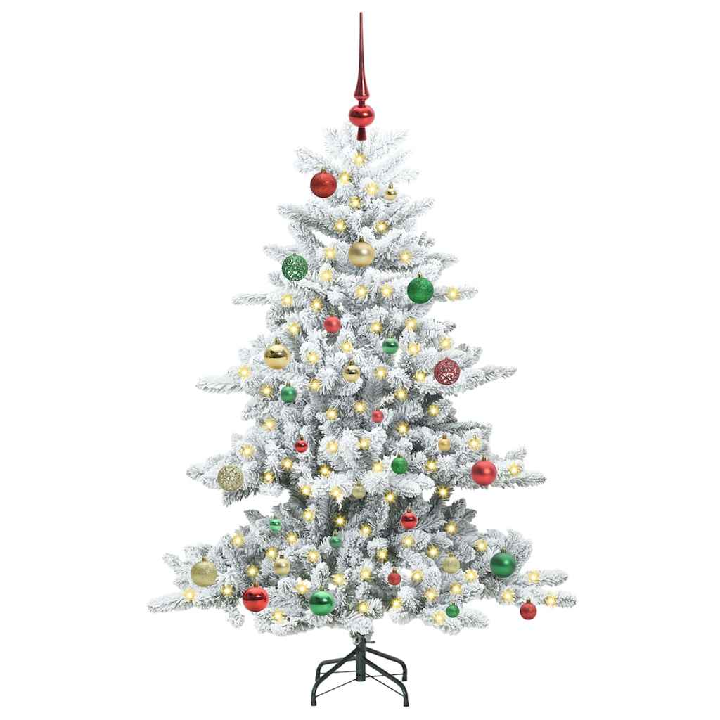 Albero di Natale Artificiale con Rami Pieghevoli Bianco 150 cm