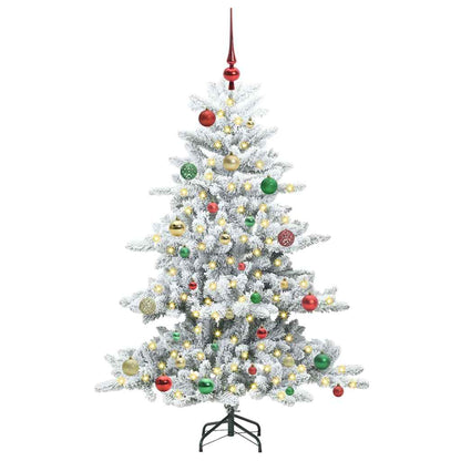 Albero di Natale Artificiale con Rami Pieghevoli Bianco 150 cm