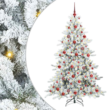Albero di Natale Artificiale con Rami Pieghevoli Bianco 180 cm