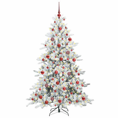 Albero di Natale Artificiale con Rami Pieghevoli Bianco 180 cm