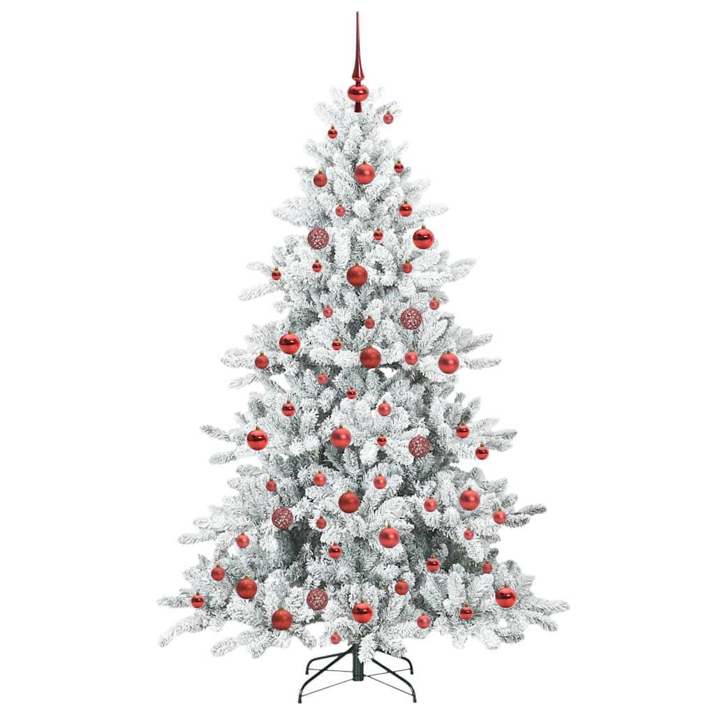 Albero di Natale Artificiale con Rami Pieghevoli Bianco 180 cm