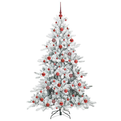 Albero di Natale Artificiale con Rami Pieghevoli Bianco 180 cm