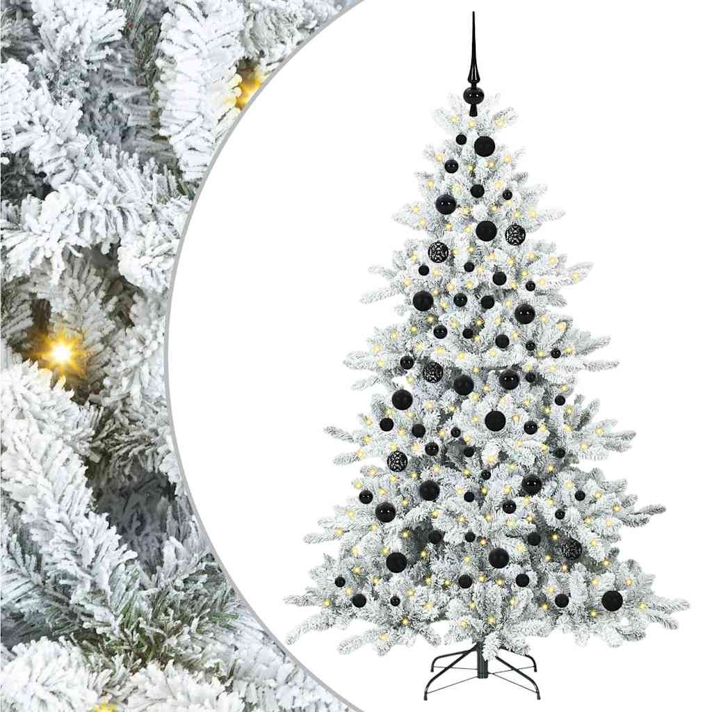 Albero di Natale Artificiale con Rami Pieghevoli Bianco 180 cm