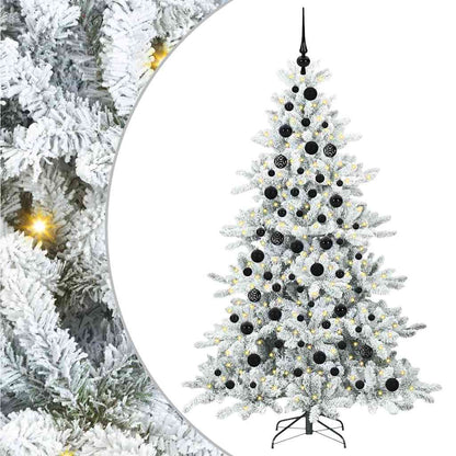 Albero di Natale Artificiale con Rami Pieghevoli Bianco 180 cm