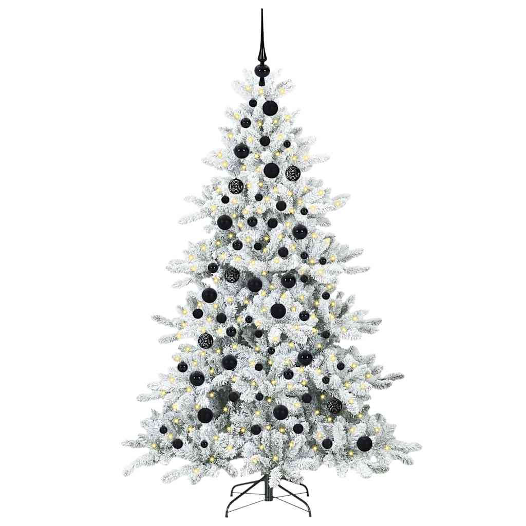 Albero di Natale Artificiale con Rami Pieghevoli Bianco 180 cm