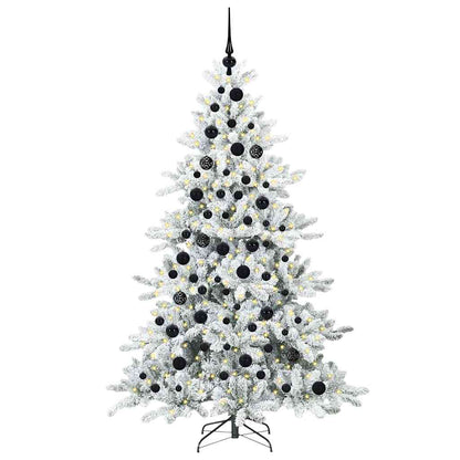Albero di Natale Artificiale con Rami Pieghevoli Bianco 180 cm