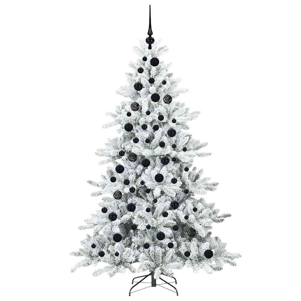 Albero di Natale Artificiale con Rami Pieghevoli Bianco 180 cm