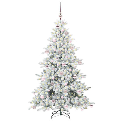 Albero di Natale Artificiale con Rami Pieghevoli Bianco 180 cm