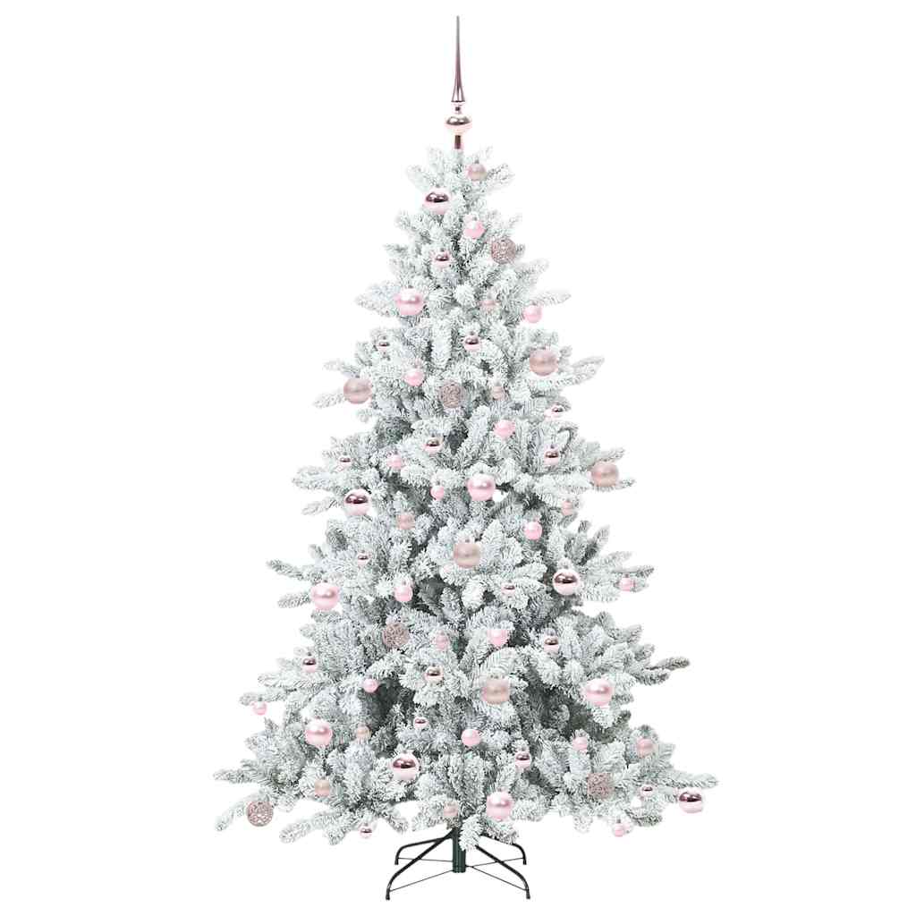 Albero di Natale Artificiale con Rami Pieghevoli Bianco 180 cm