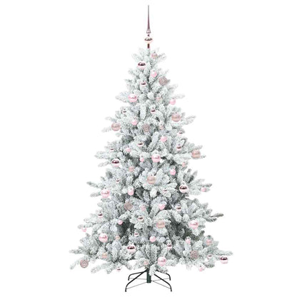 Albero di Natale Artificiale con Rami Pieghevoli Bianco 180 cm