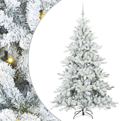 Albero di Natale Artificiale con Rami Pieghevoli Bianco 180 cm