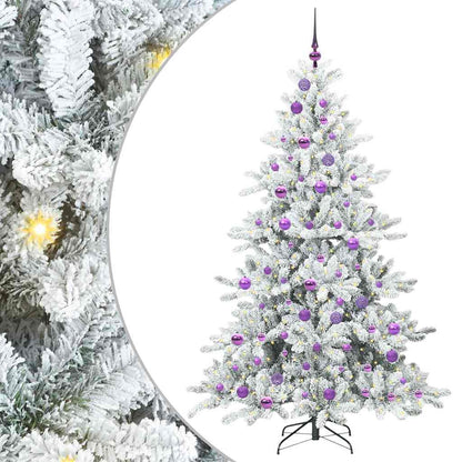 Albero di Natale Artificiale con Rami Pieghevoli Bianco 180 cm