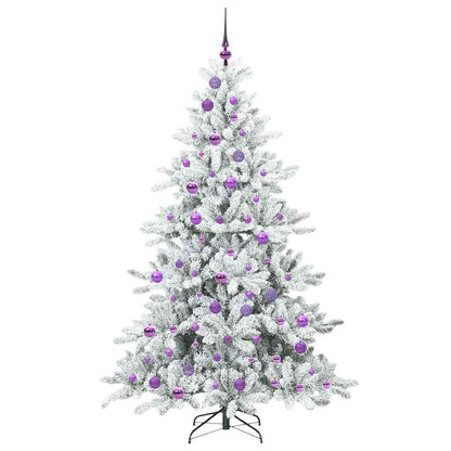 Albero di Natale Artificiale con Rami Pieghevoli Bianco 180 cm