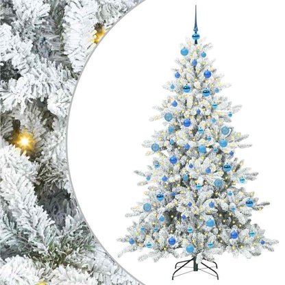 Albero di Natale Artificiale con Rami Pieghevoli Bianco 180 cm