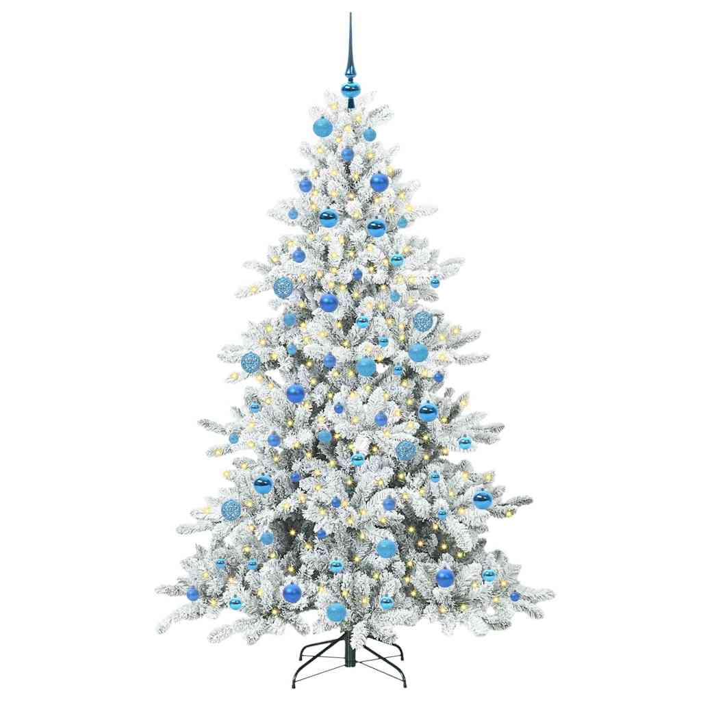 Albero di Natale Artificiale con Rami Pieghevoli Bianco 180 cm