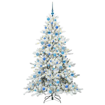 Albero di Natale Artificiale con Rami Pieghevoli Bianco 180 cm