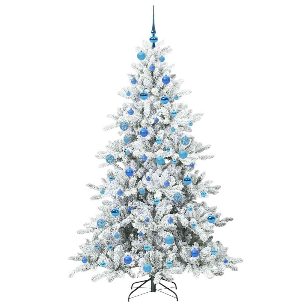 Albero di Natale Artificiale con Rami Pieghevoli Bianco 180 cm