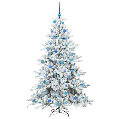 Albero di Natale Artificiale con Rami Pieghevoli Bianco 180 cm