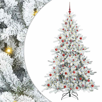 Albero di Natale Artificiale con Rami Pieghevoli Bianco 210 cm
