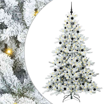 Albero di Natale Artificiale con Rami Pieghevoli Bianco 210 cm
