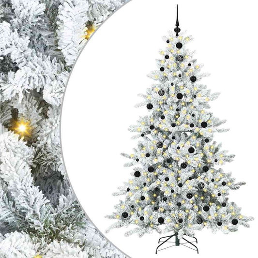 Albero di Natale Artificiale con Rami Pieghevoli Bianco 210 cm