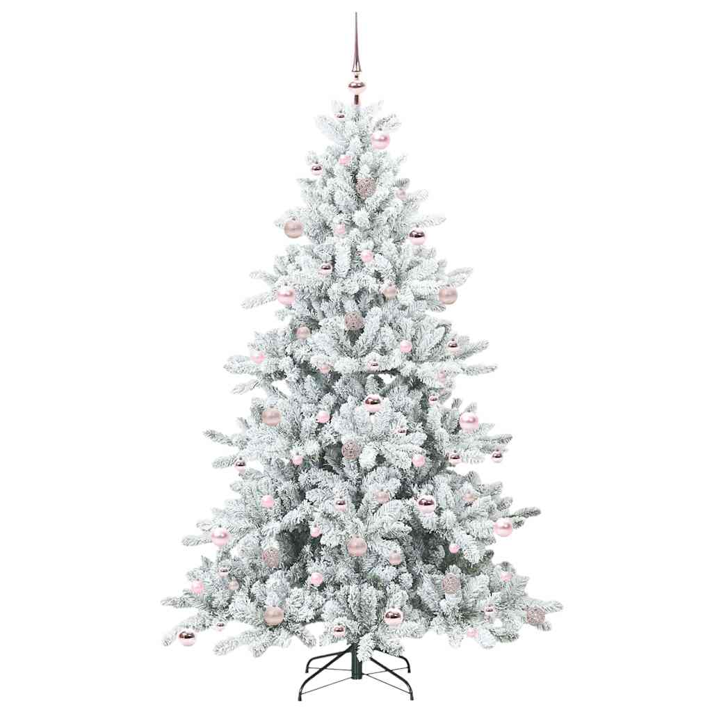 Albero di Natale Artificiale con Rami Pieghevoli Bianco 210 cm
