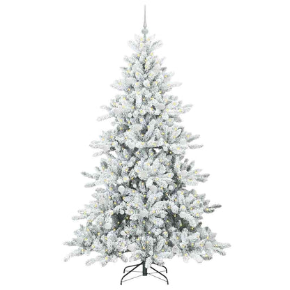 Albero di Natale Artificiale con Rami Pieghevoli Bianco 210 cm