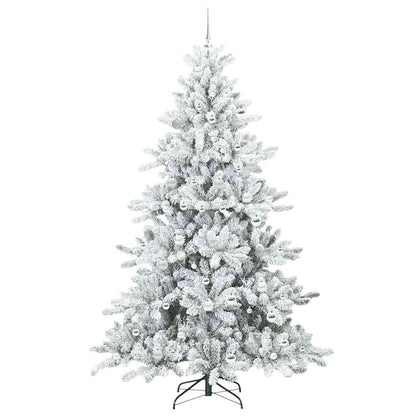 Albero di Natale Artificiale con Rami Pieghevoli Bianco 210 cm