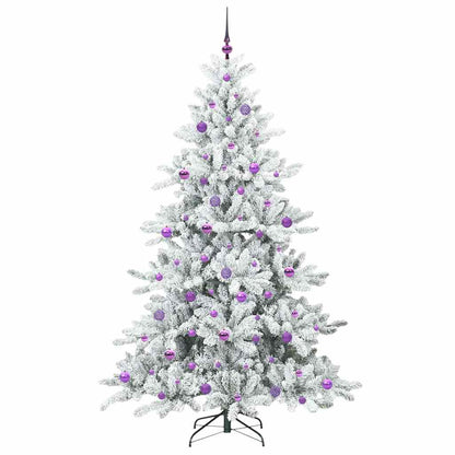 Albero di Natale Artificiale con Rami Pieghevoli Bianco 210 cm