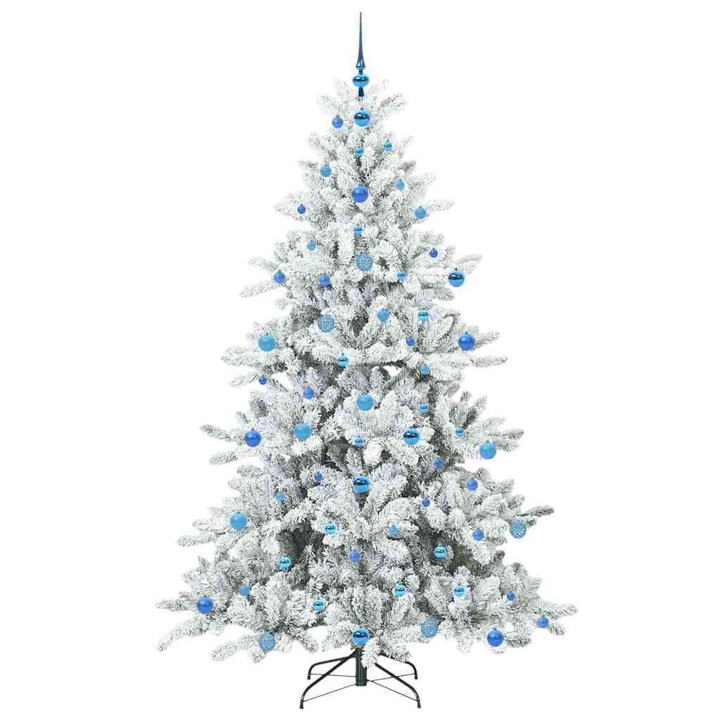 Albero di Natale Artificiale con Rami Pieghevoli Bianco 210 cm