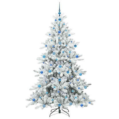 Albero di Natale Artificiale con Rami Pieghevoli Bianco 210 cm