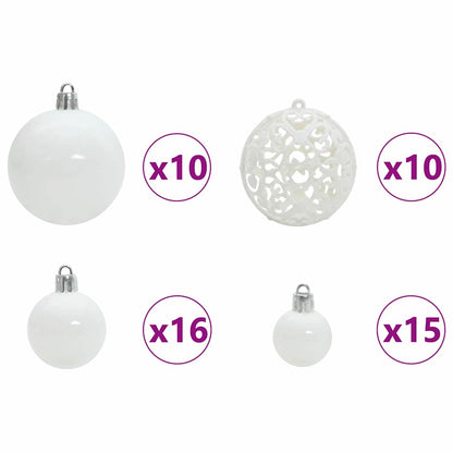 Albero di Natale Artificiale con Rami Pieghevoli Bianco 240 cm