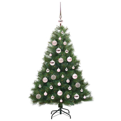 Albero di Natale artificiale con 150 LED Verde 120 cm PE e PVC
