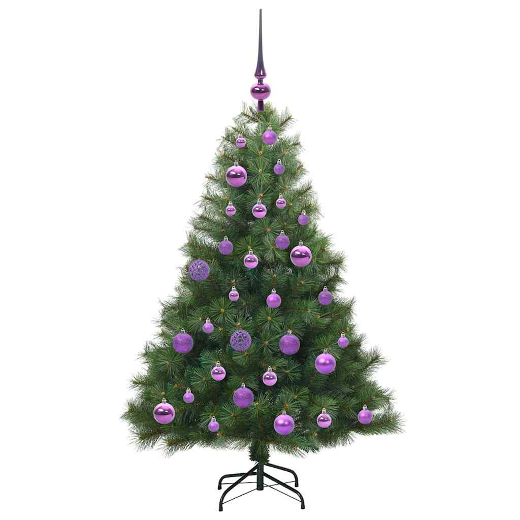 Albero di Natale artificiale con 150 LED Verde 120 cm PE e PVC