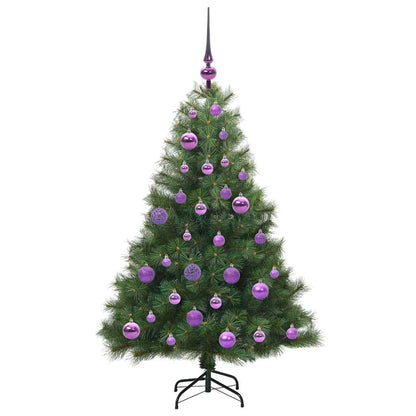 Albero di Natale artificiale con 150 LED Verde 120 cm PE e PVC