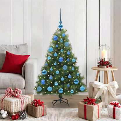 Albero di Natale artificiale con 150 LED Verde 120 cm PE e PVC