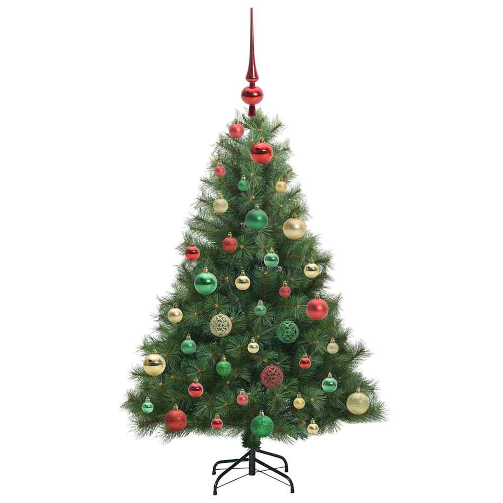Albero di Natale artificiale con 150 LED Verde 120 cm PE e PVC