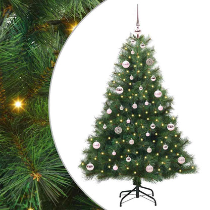 Albero di Natale artificiale con 150 LED Verde 150 cm PE e PVC