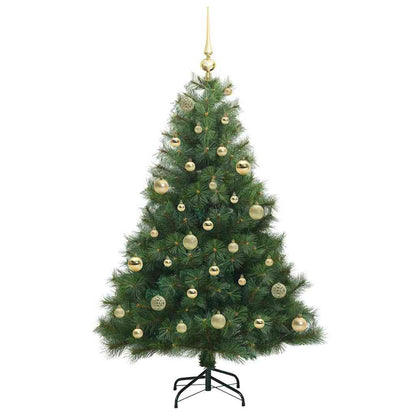 Albero di Natale artificiale con 150 LED Verde 150 cm PE e PVC