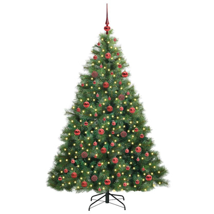 Albero di Natale artificiale con 300 LED Verde 180 cm PE e PVC