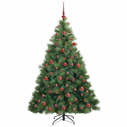 Albero di Natale artificiale con 300 LED Verde 180 cm PE e PVC