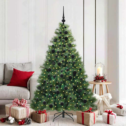 Albero di Natale artificiale con 300 LED Verde 180 cm PE e PVC