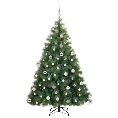 Albero di Natale artificiale con 300 LED Verde 180 cm PE e PVC